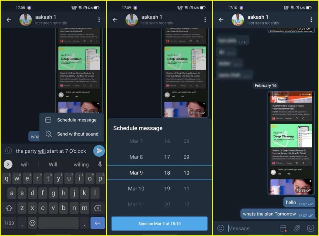 How to send Schedule Messages on Telegram