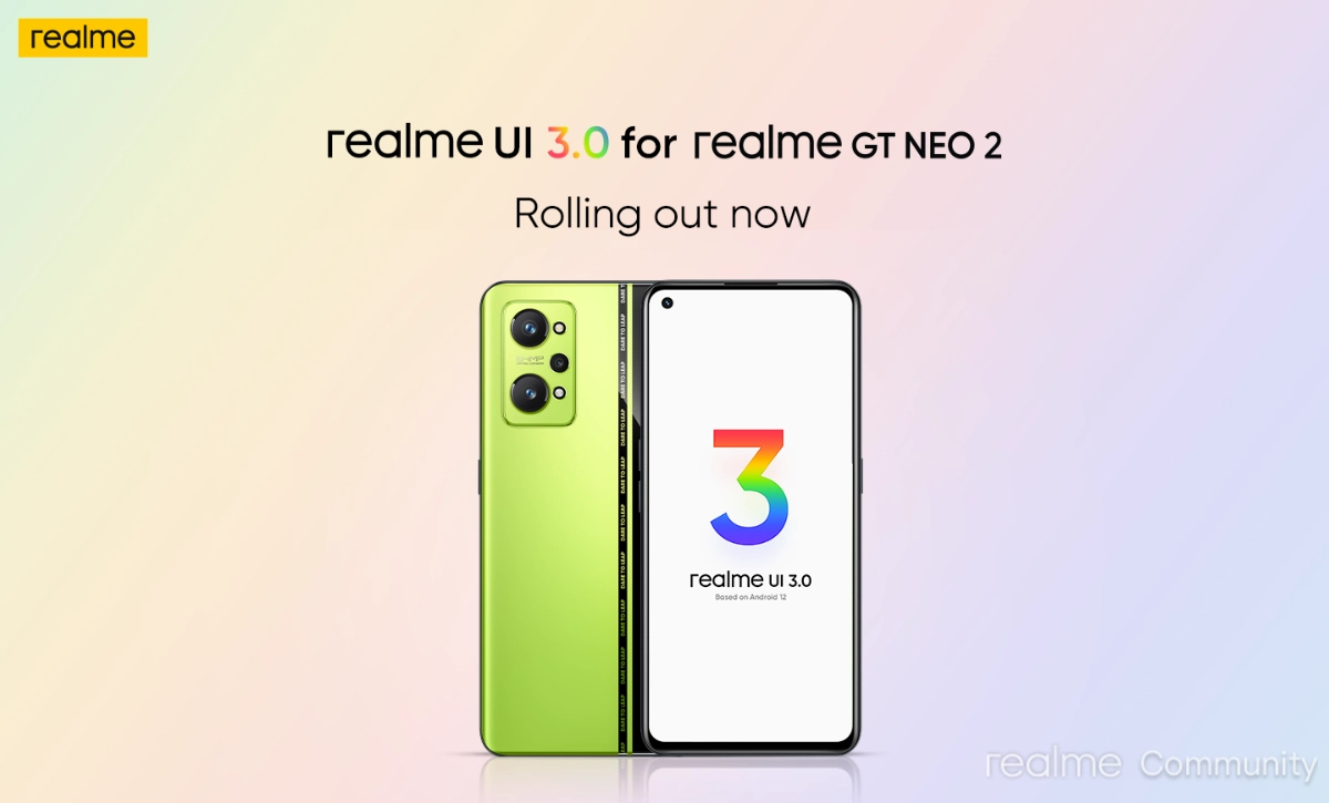 [India Too] Realme GT Neo2 Global users receiving Realme UI 3.0 stable update with Android 12