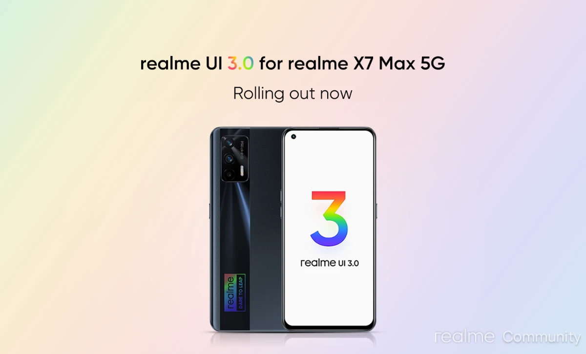 Realme X7 Max starts updating Android 12 with stable Realme UI 3.0