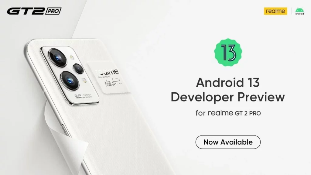 Realme GT 2 Pro Android 13 Beta 2 (DP) Available Now [Download and Install]