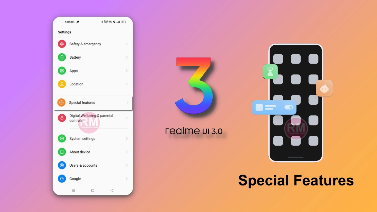 Check Out Realme UI 3.0 Special Features Options