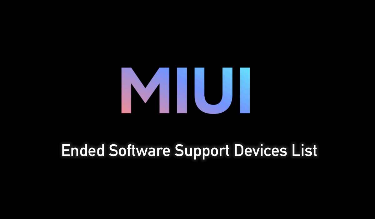 Xiaomi End Of support