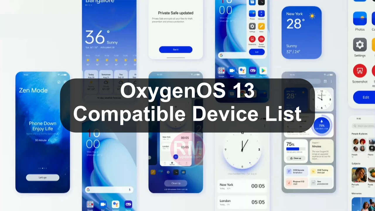 OxygenOS 13 (Android 13) Official Compatible OnePlus Smartphones List