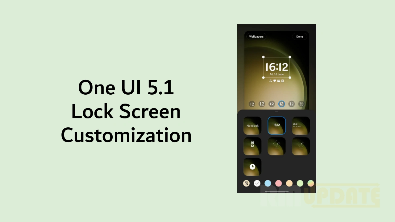 One UI 5.1 Lock Screen Customization