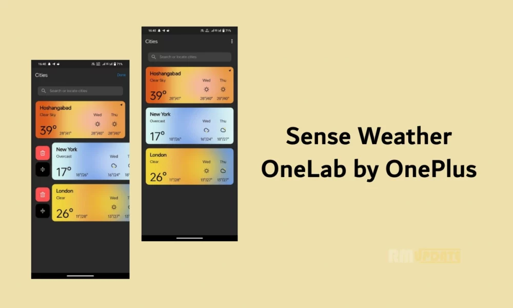 OnePlus Sense Weather App