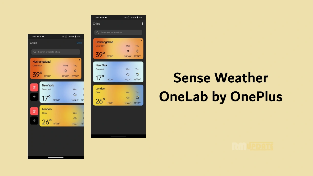 OnePlus Sense Weather App