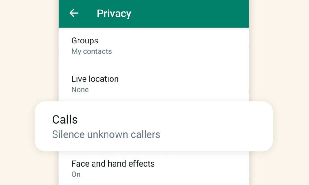 WhatsApp Calls from Unknown