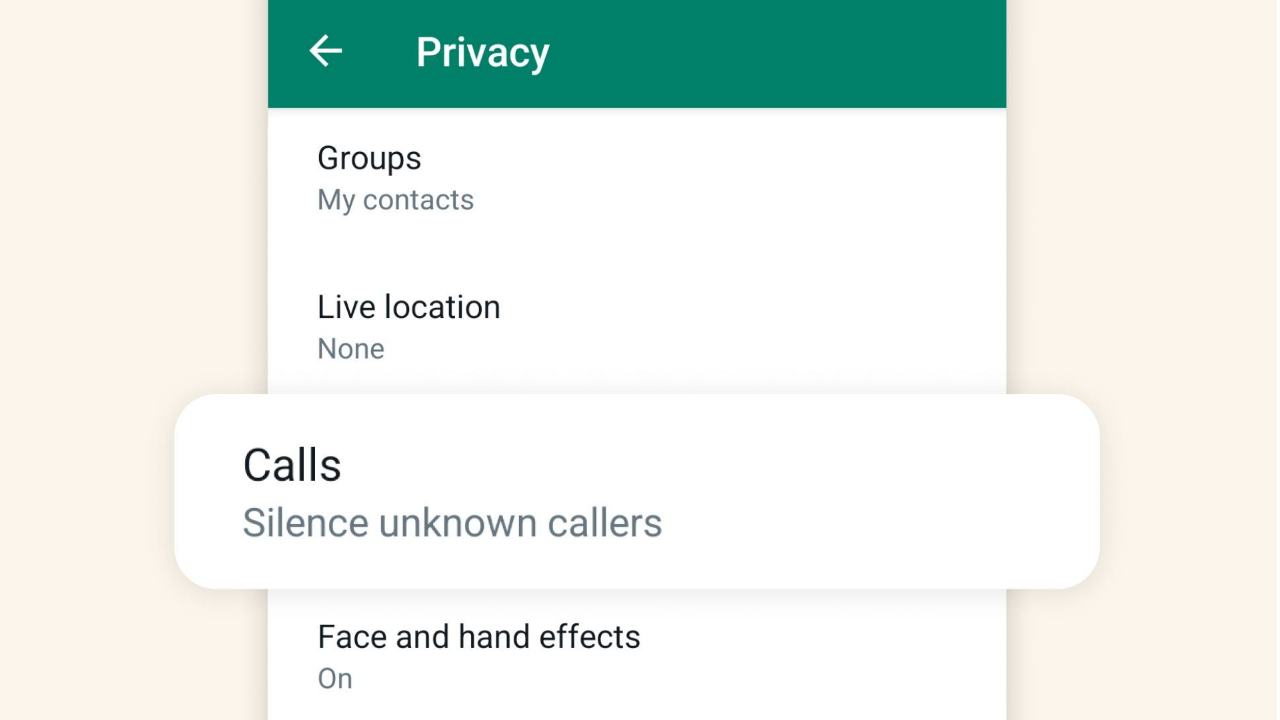 WhatsApp Calls from Unknown