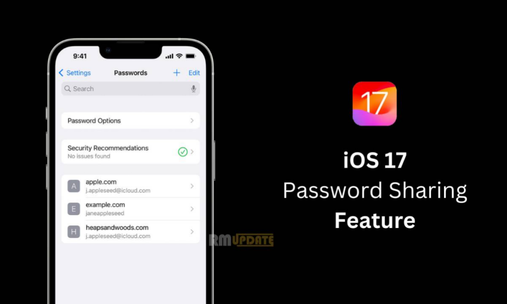 Password sharing features