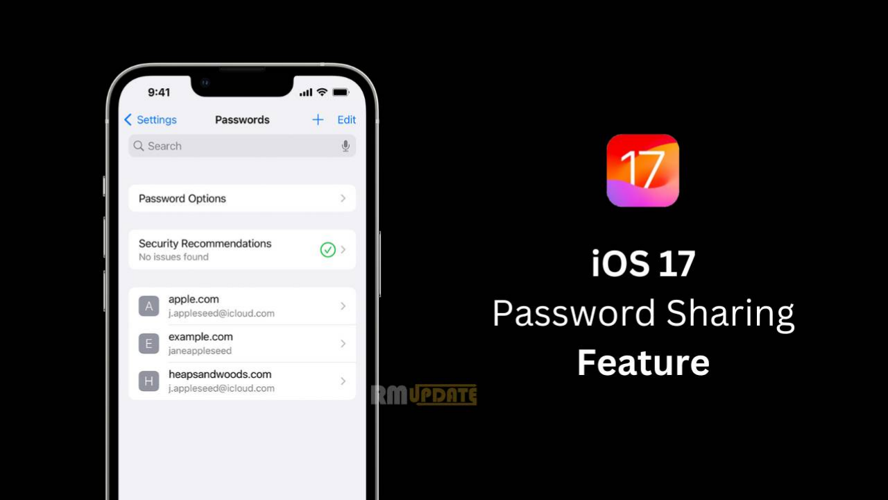 Password sharing features