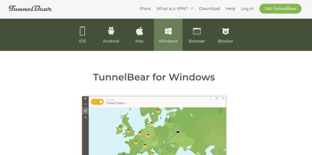 TunnelBear free vpn for windows