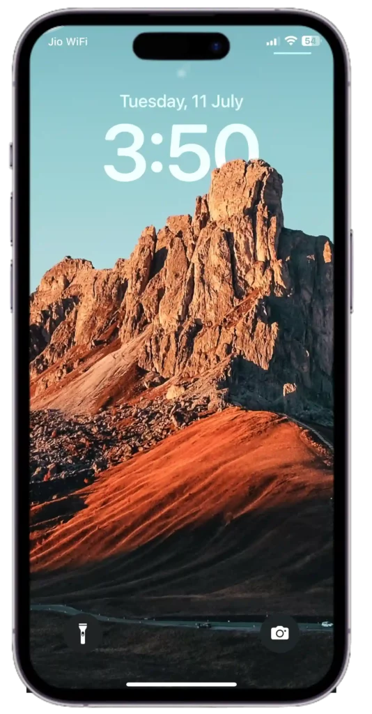 ios 16 depth effect wallpapers with serene beauty of a mountain sunset 