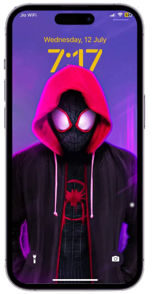 iOS 16 depth effect Wallpaper featuring Marvel's Spider-Man: Miles Morales.