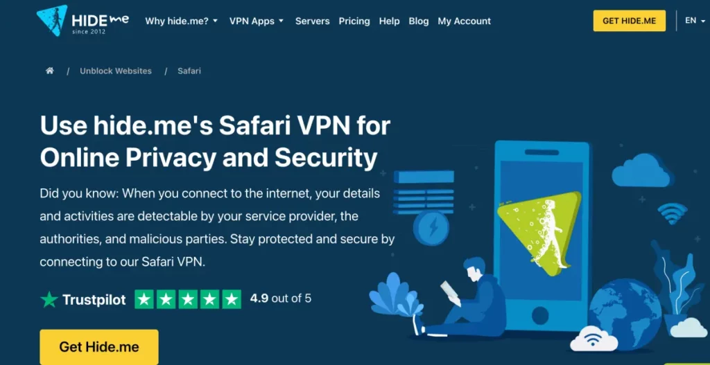 Hide me VPN: Free VPN for Safari Browser